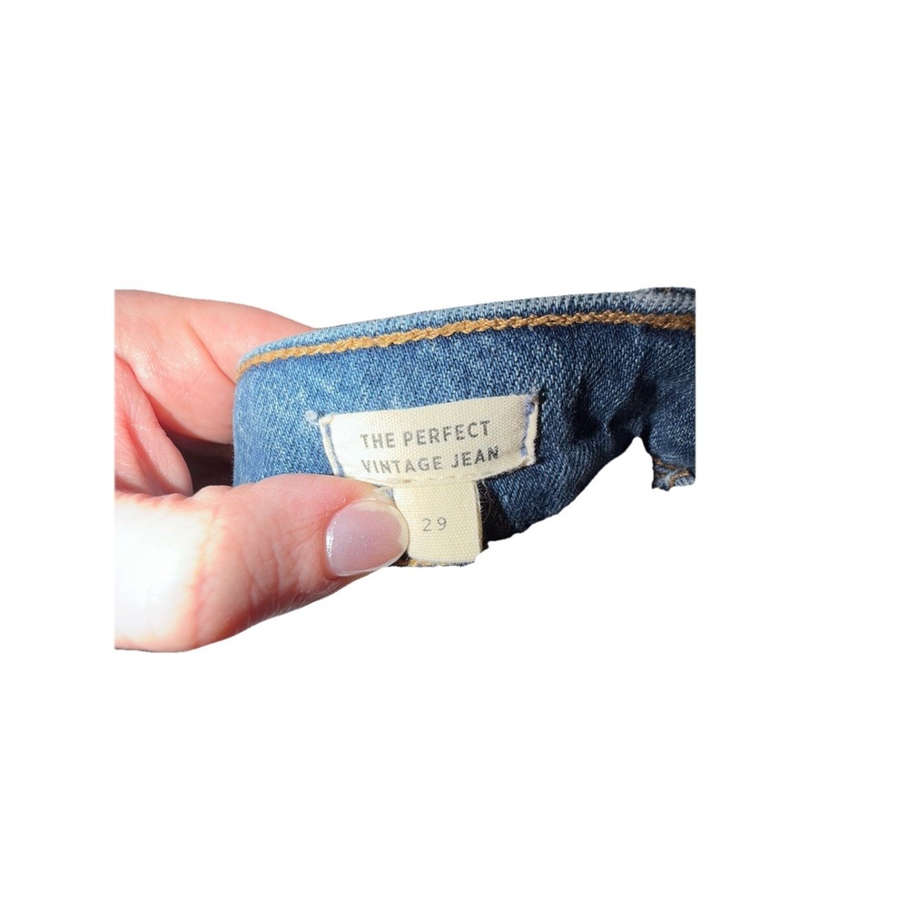 Madewell Jeans Womens 29 Blue The Perfect Vintage Straight-Leg High Rise Denim - Picture 3 of 8